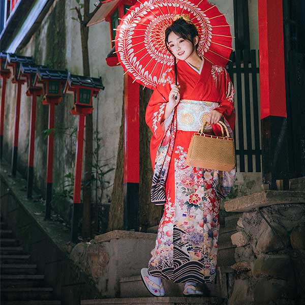 Kimono traditionnel japonais femme