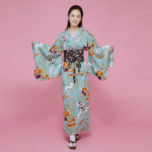 Yukata japonais femme motif Geisha-1.jpg