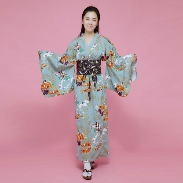 Yukata japonais femme motif Geisha