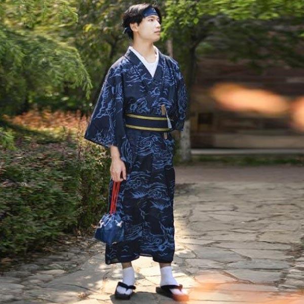 Kimono Homme Motifs Style Araumi