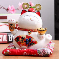 Maneki Neko pièces porte bonheur motif éventail-2.jpg