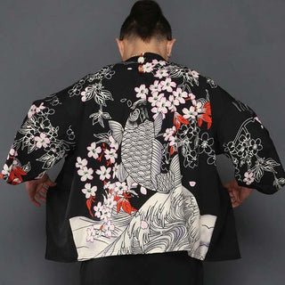 Haori Japonais Carpe Koï Sakura