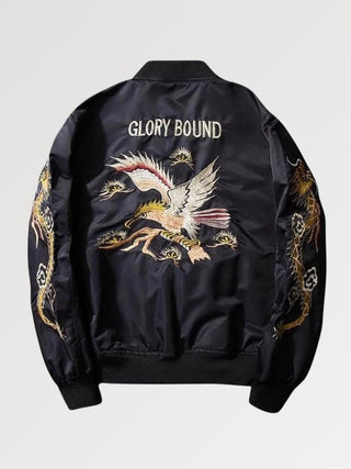 Veste style Sukajan japonais brodé