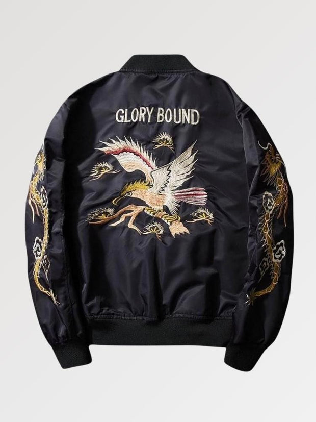 Veste style Sukajan japonais brodé