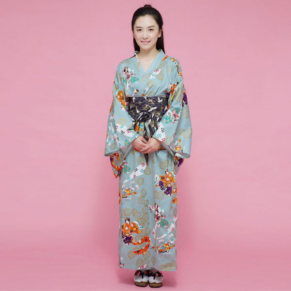 Yukata japonais femme motif Geisha-2.jpg