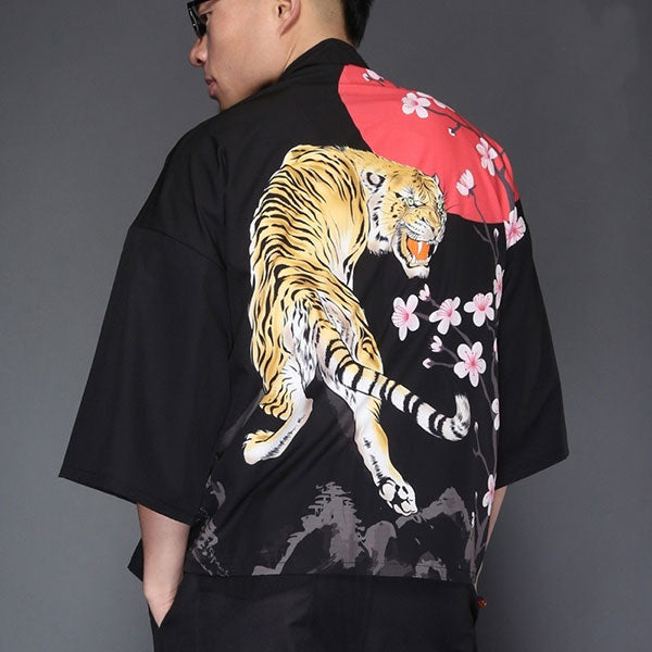 Veste Kimono Haori Homme Tigre