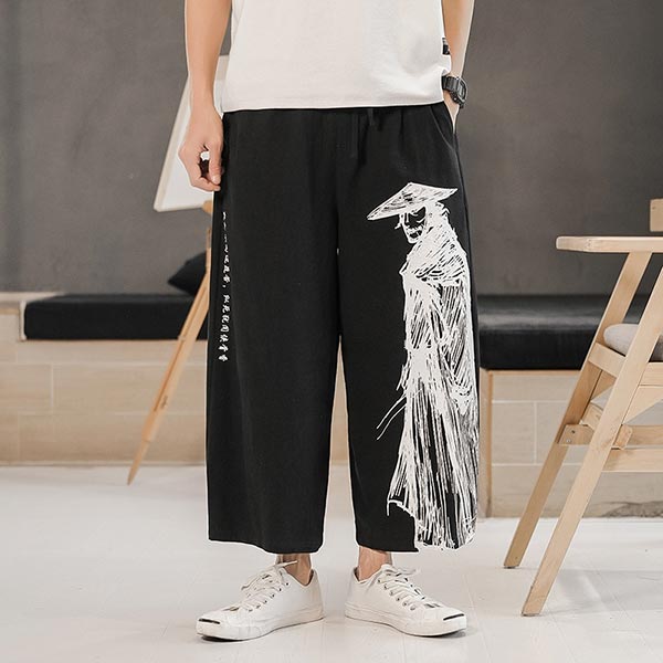 Pantalon japonais large imprimé samouraï-2.jpg