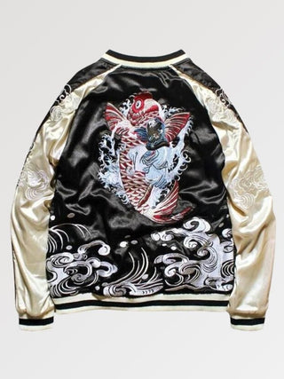 Blouson Sukajan style bomber Carpe Koï