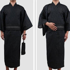 Yukata Homme Traditionnel Noir Rayures-2.jpg