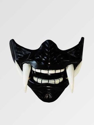 Masque japonais demi-oni noir