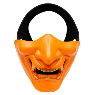 Masque de démon japonais Oni orange