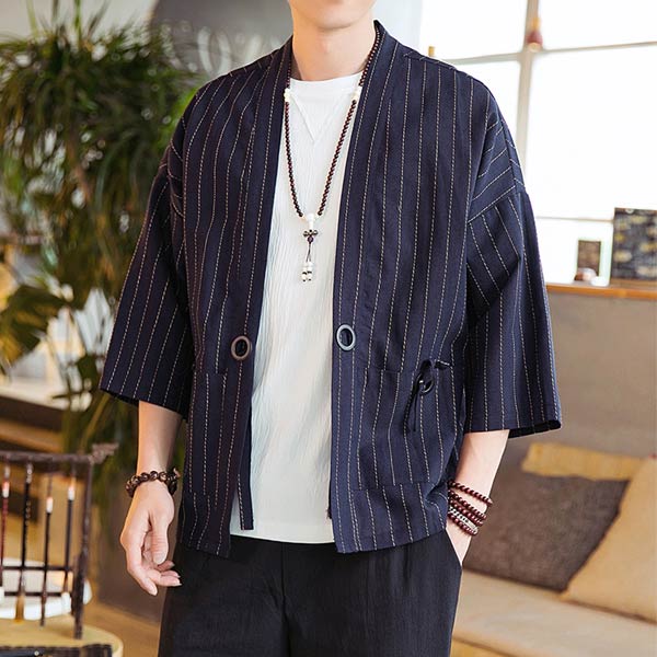 Veste Kimono Homme Moderne Unie-4.jpg