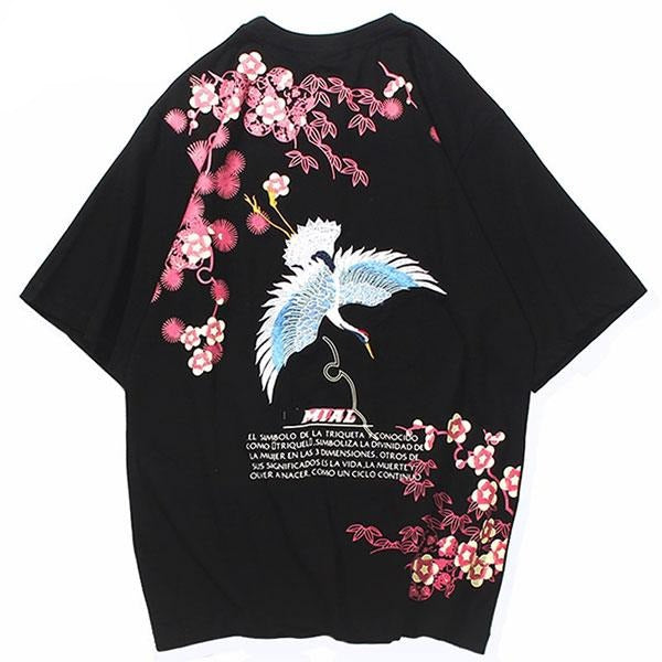 T-shirt grues et fleurs japonaises-0.jpg