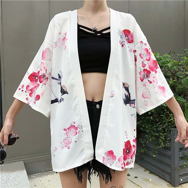 Veste kimono motif Geisha japonaise-0.jpg