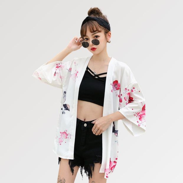 Veste Kimono Geisha Noir Rose-4.jpg