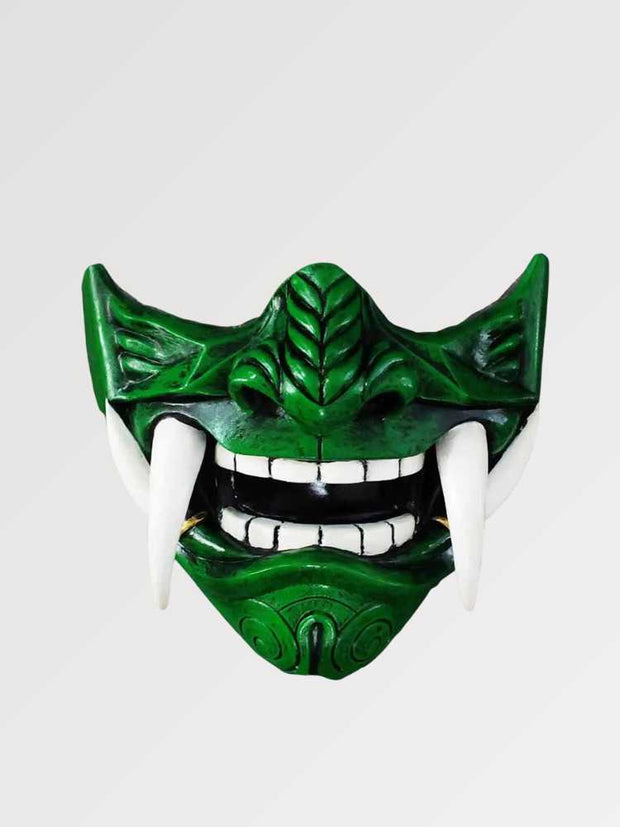 Masque japonais demi-oni vert