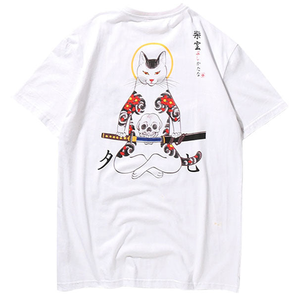 T-shirt japonais chat samouraï maudit-3.jpg