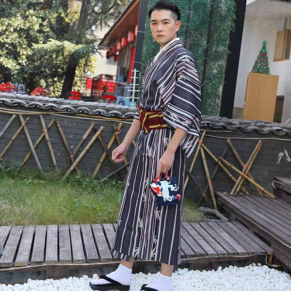 Kimono Japonais Homme Bamboo et Rayures-2.jpg