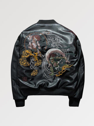 Blouson Sukajan japonais broderie Fūjin & Raijin