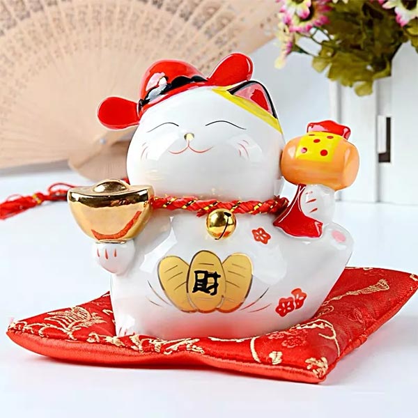 Tirelire Maneki Neko en céramique