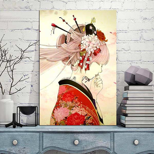 Tableau japonais geisha manga-0.jpg
