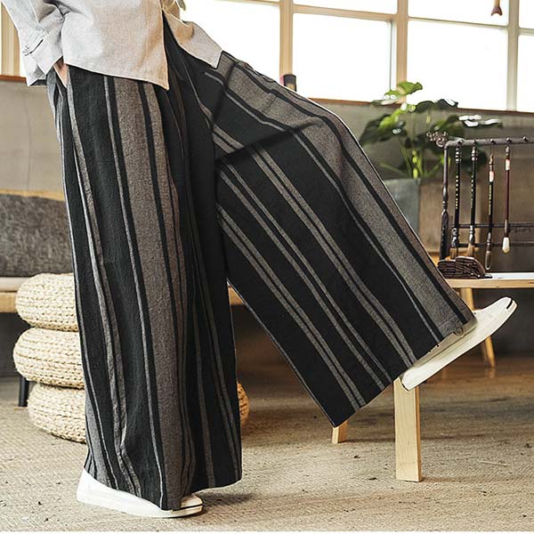 Hakama pantalon japonais rayé-1.jpg