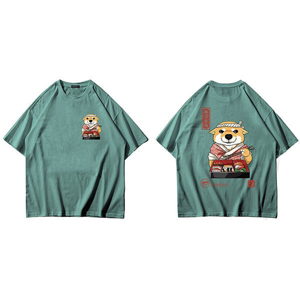 T-shirt shiba japonais et sushis-7.jpg