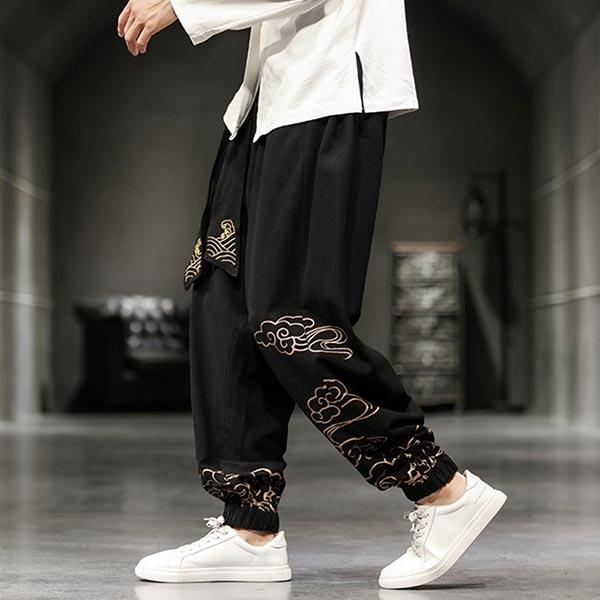 Pantalon large pour homme motifs japonais Kumo-0.jpg
