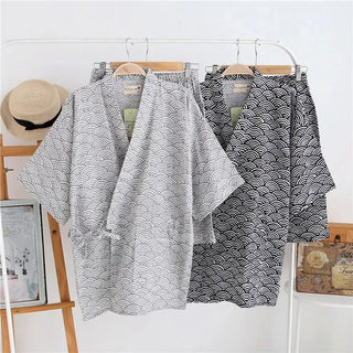 Jinbei pour homme motif japonais Seigaiha