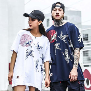 T-shirt envol de grues japonaises