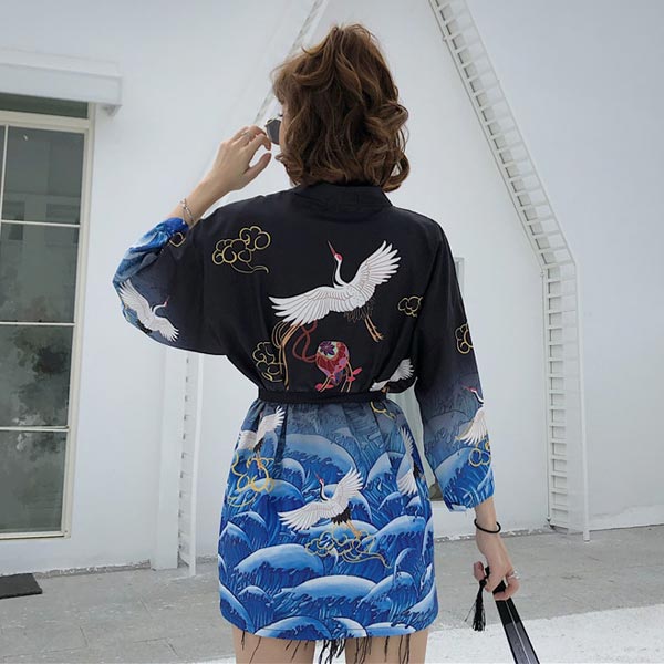 Veste Haori japonais motif grues sur l'océan-3.jpg