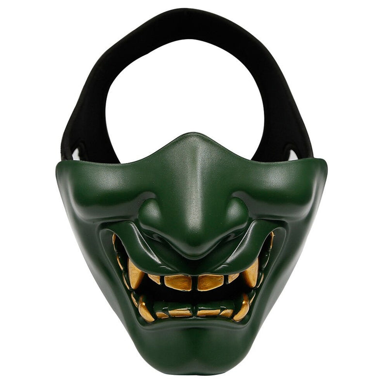 Masque de démon japonais Oni vert