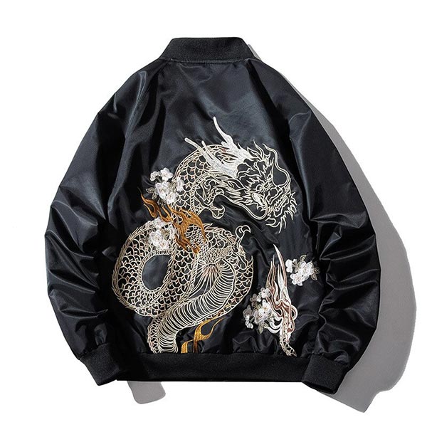 Sukajan style bomber dragon japonais