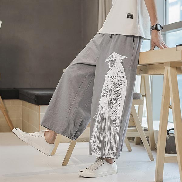Pantalon japonais large imprimé samouraï-3.jpg