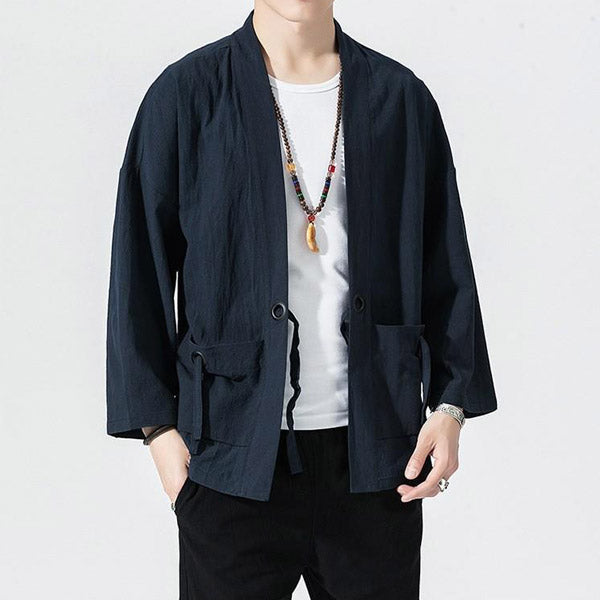 Veste Kimono Homme Unie Moderne-0.jpg