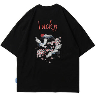 T-shirt japonais lucky grues
