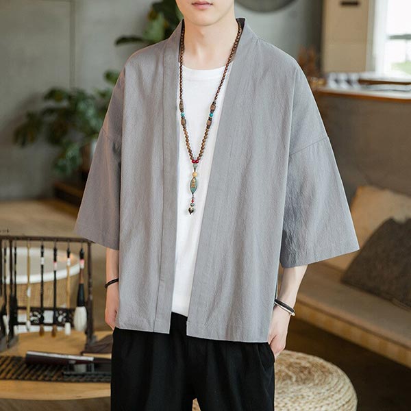 Veste Kimono Homme Légère Large