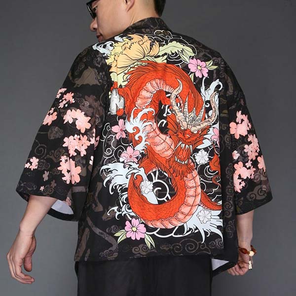 Veste Kimono Dragon Rouge Japonais-0.jpg