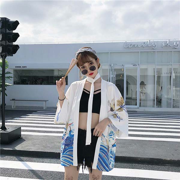 Haori pour femme Grues Kanagawa-4.jpg