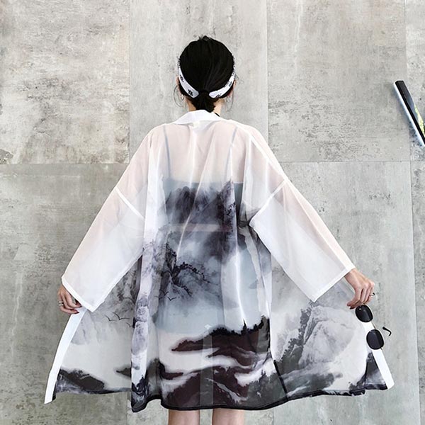 Veste longue style kimono Yama