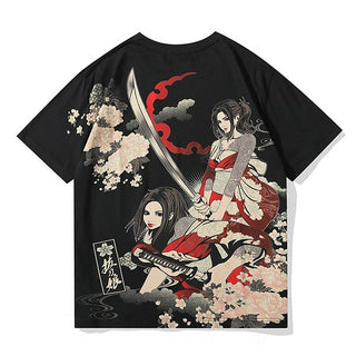 T-shirt guerrières japonaises et Katanas