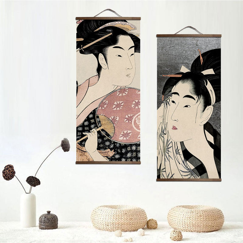 Tableau estampe japonaise geisha