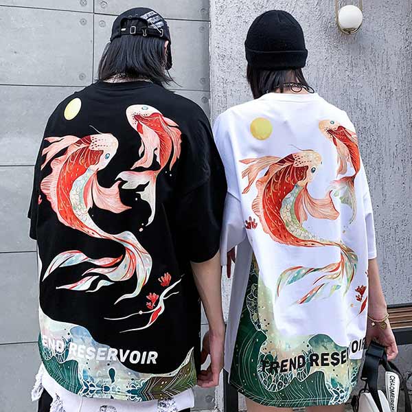 T-shirt japonais Carpes Koï