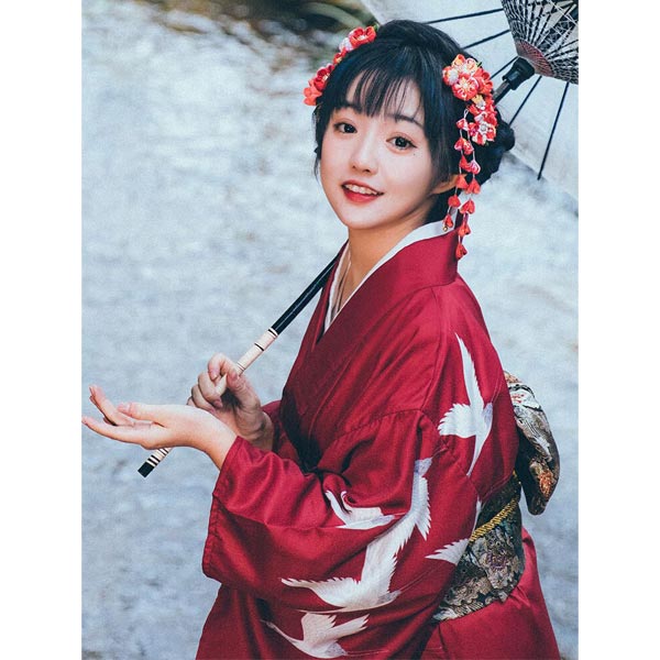 Kimono femme motif grues japonaises-5.jpg